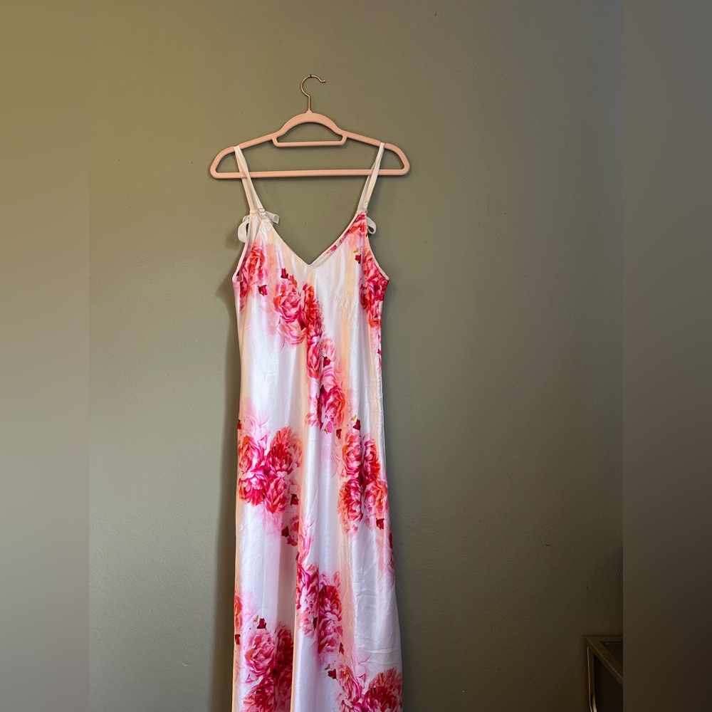 Oscar de la Renta floral slip maxi dress